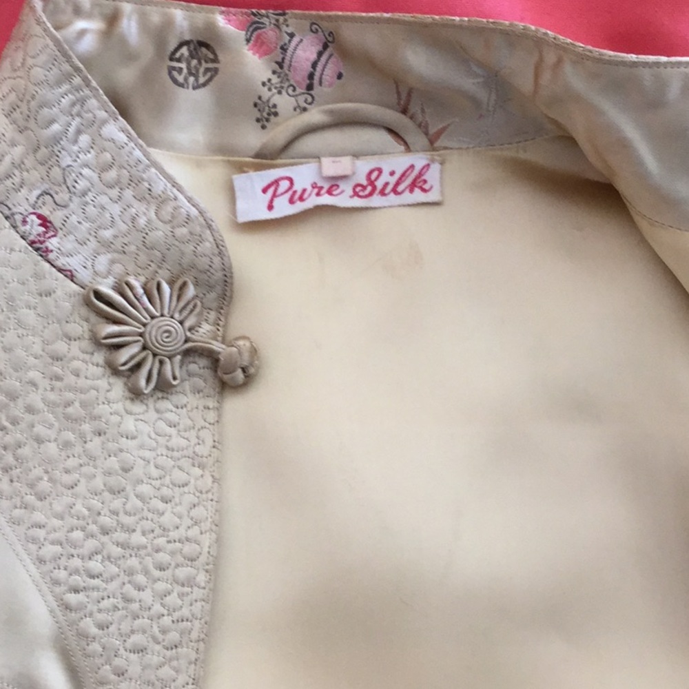 Long Asian silk coat